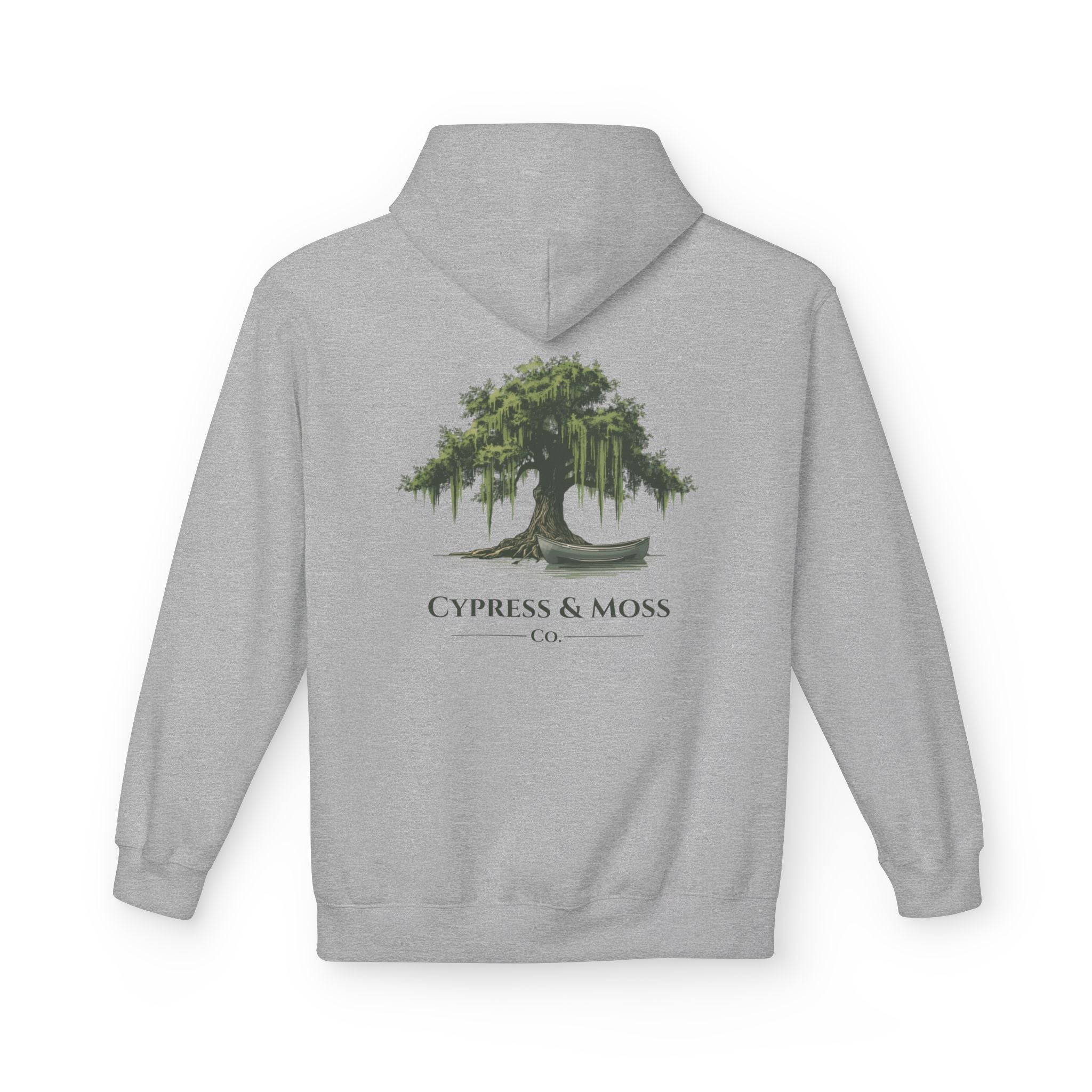 Cypress & Moss Hoodie — Southern Oak Tree Graphic Pullover