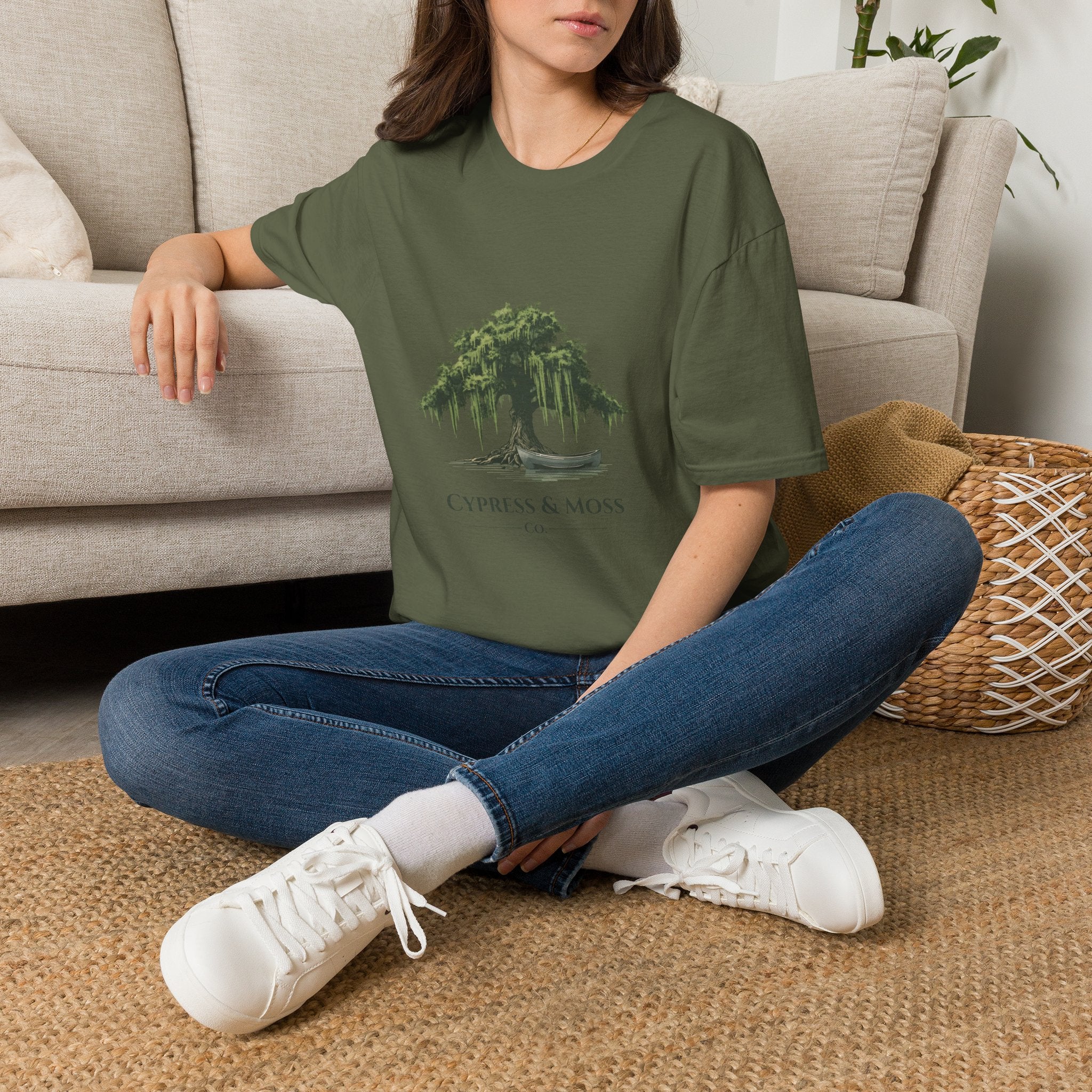 Cypress & Moss Tee — Southern Oak Tree Graphic T-Shirt