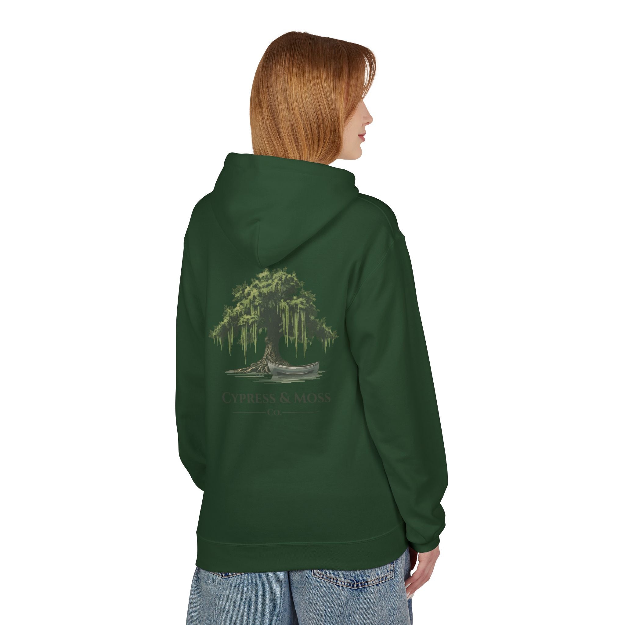 Cypress & Moss Hoodie — Southern Oak Tree Graphic Pullover