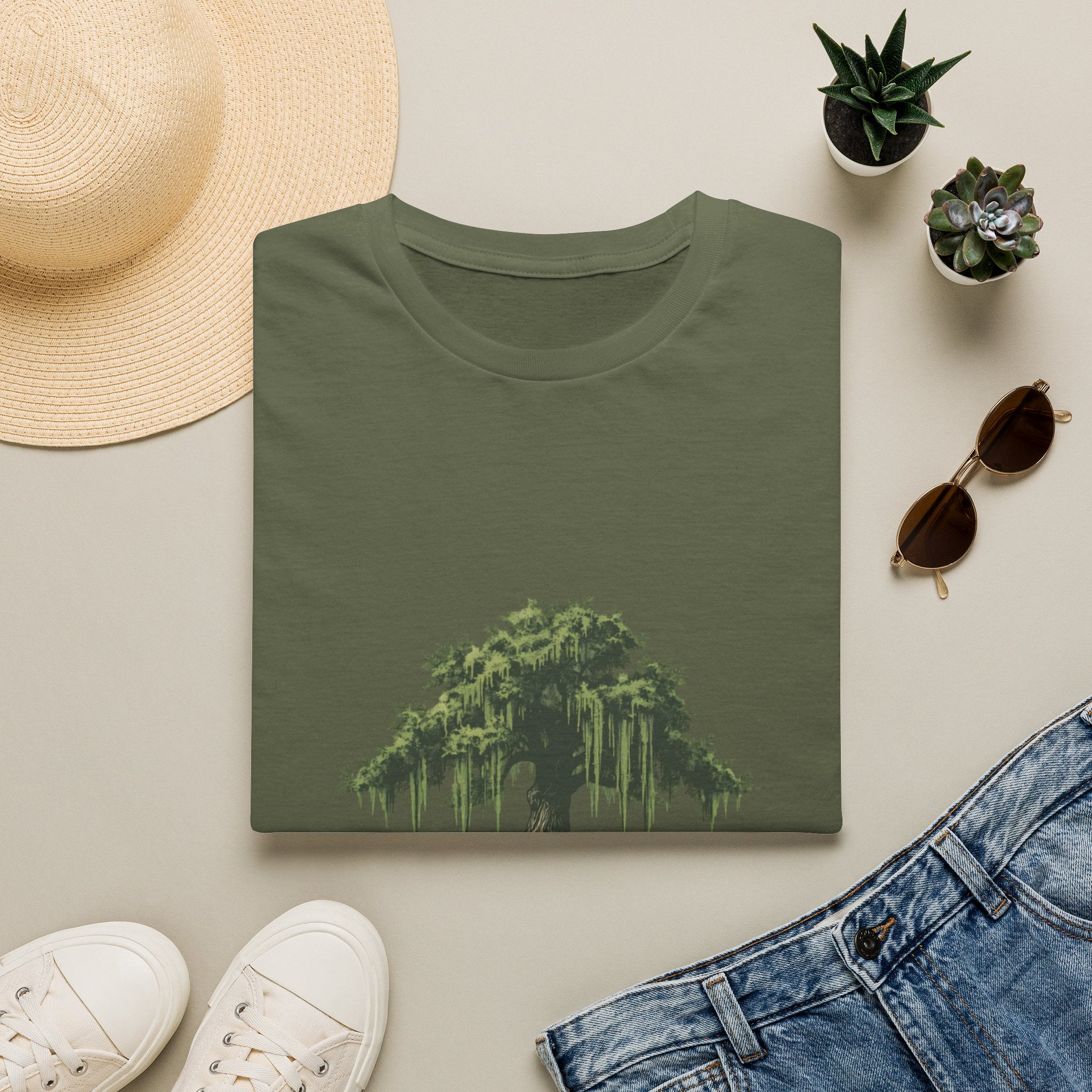 Cypress & Moss Tee — Southern Oak Tree Graphic T-Shirt