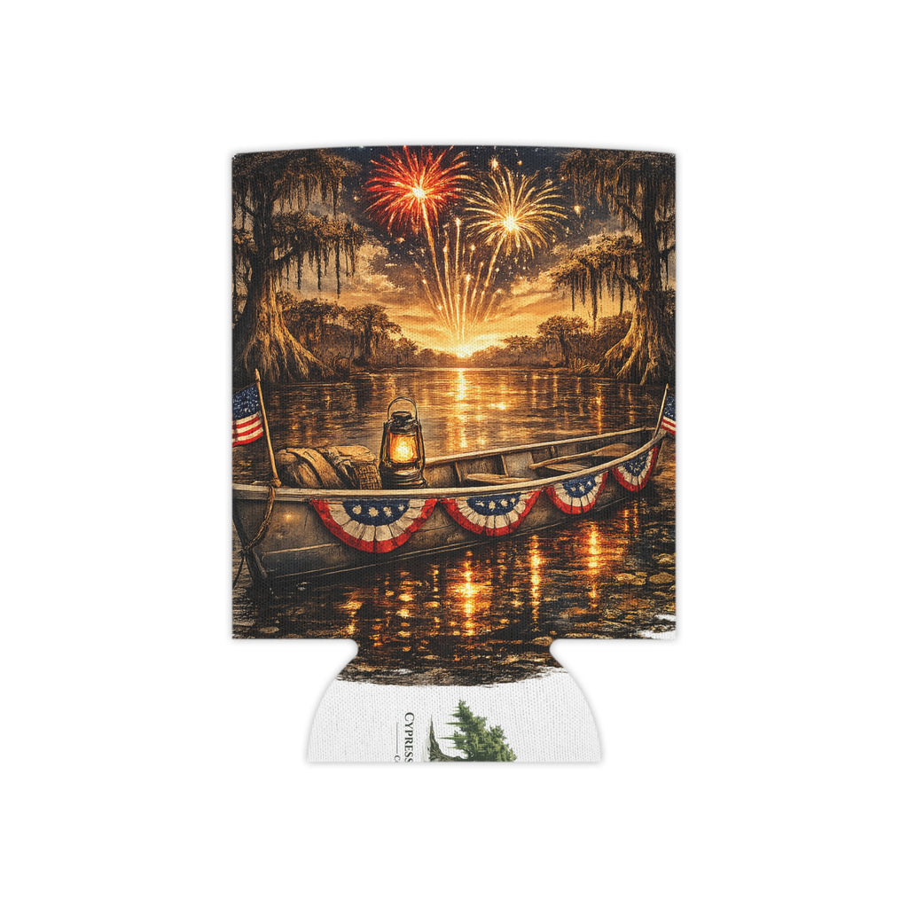 Patriotic Bayou Can Cooler – Fourth of July Crawfish Boil & Fireworks