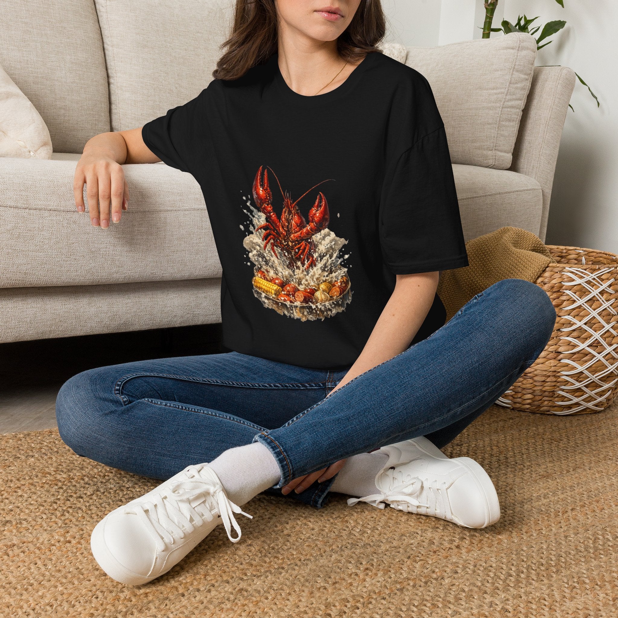 Crawfish Boil T-Shirt — Rustic Seafood Lobster Graphic Tee for Crab & Coastal Lovers