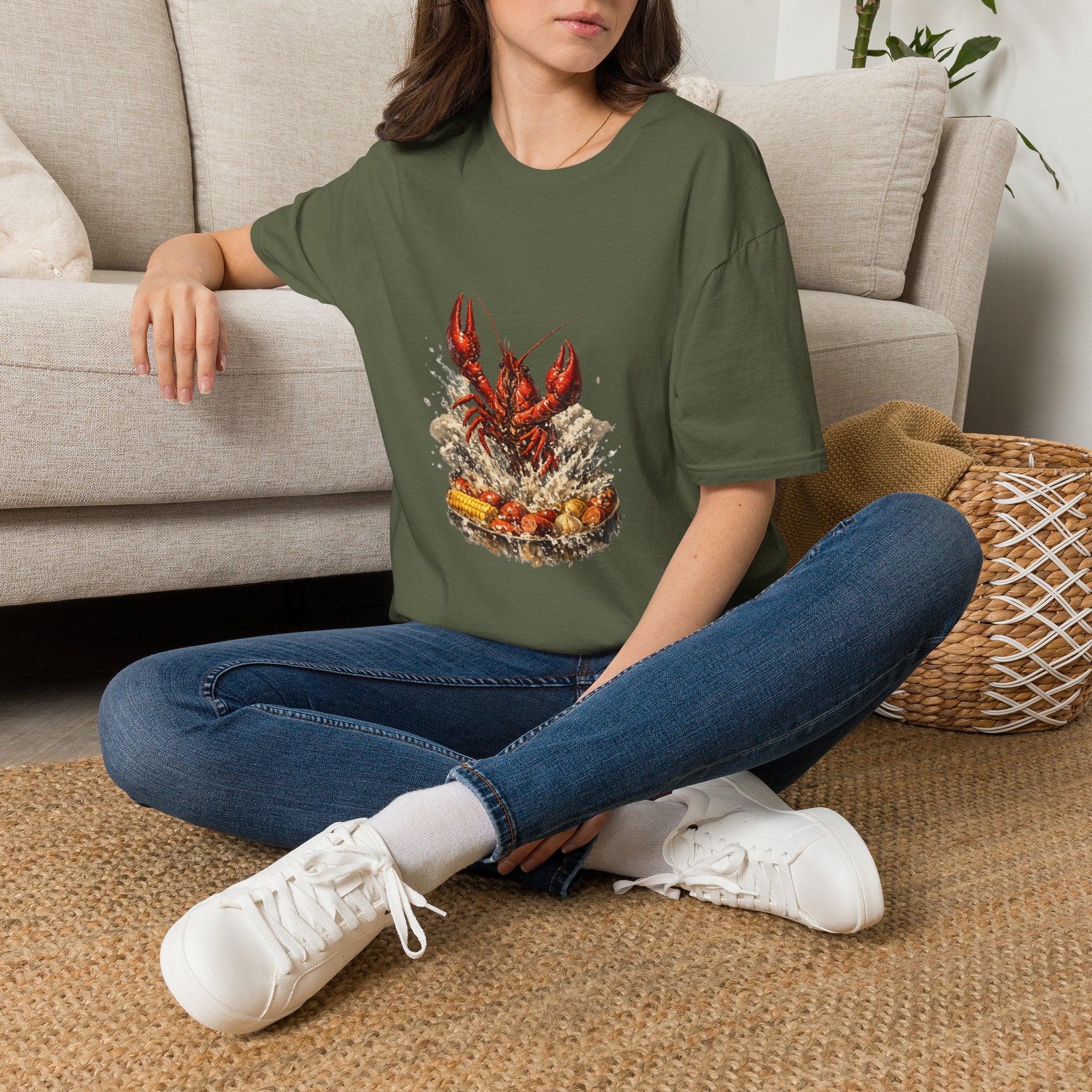 Crawfish Boil T-Shirt — Rustic Seafood Lobster Graphic Tee for Crab & Coastal Lovers