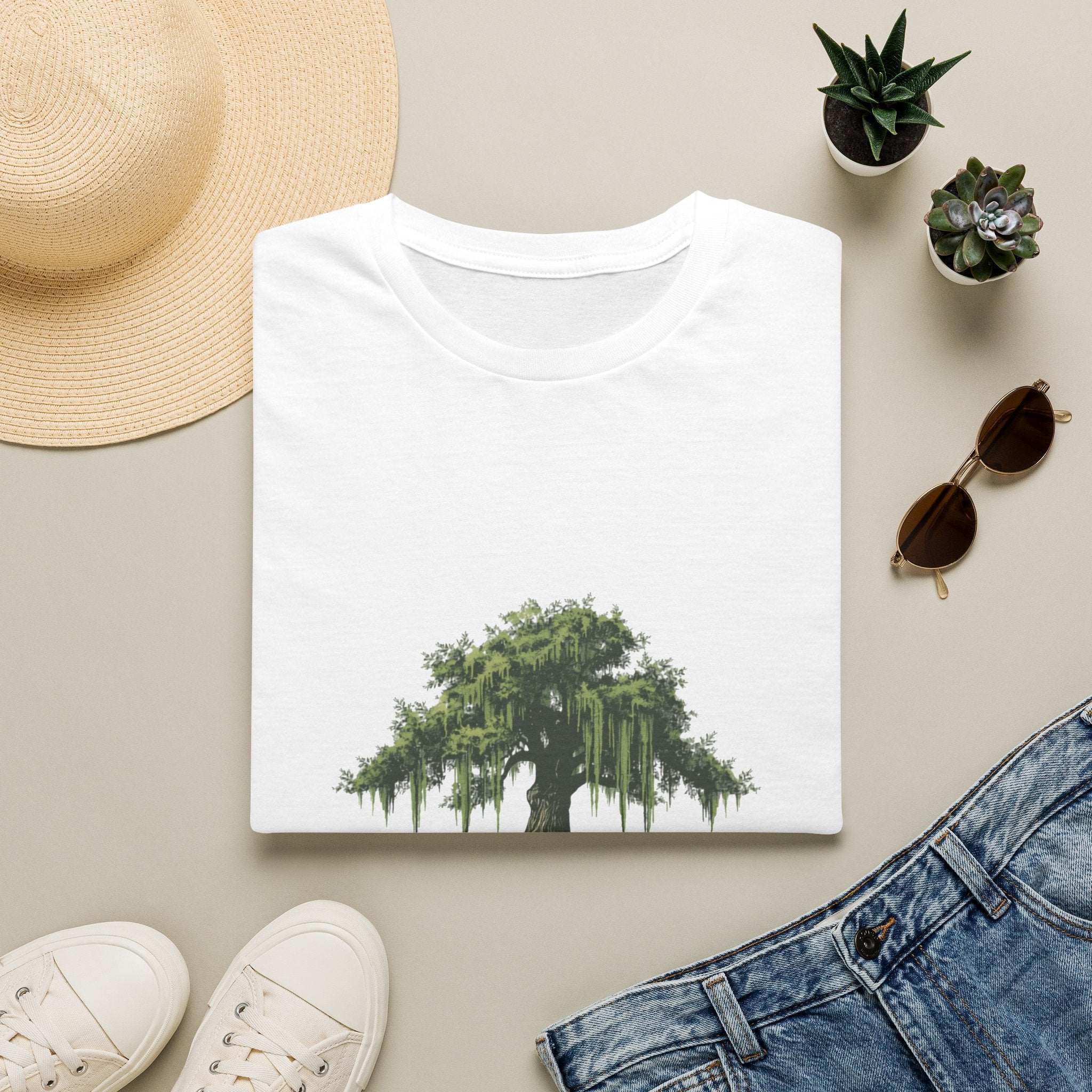 Cypress & Moss Tee — Southern Oak Tree Graphic T-Shirt