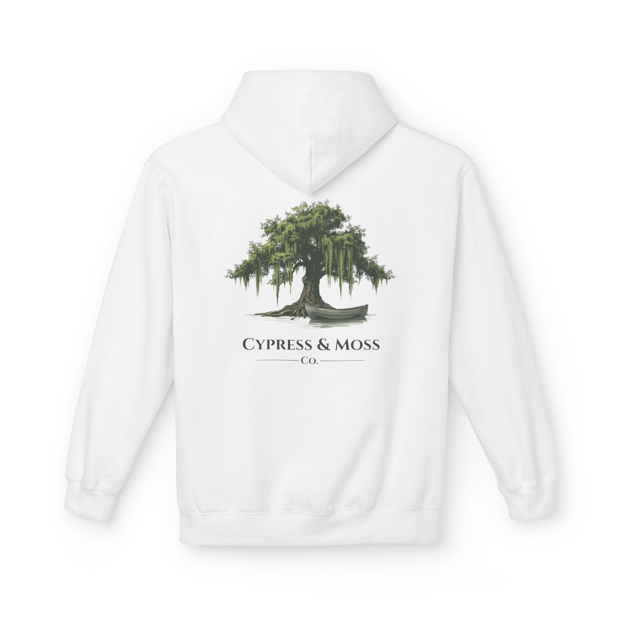 Cypress & Moss Hoodie — Southern Oak Tree Graphic Pullover