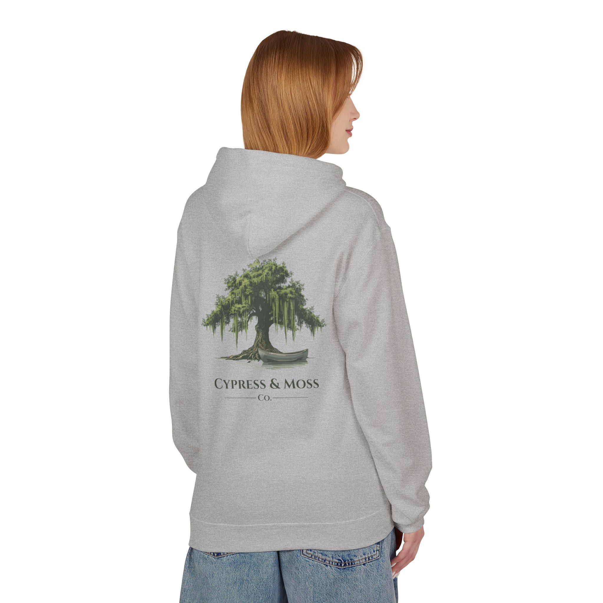 Cypress & Moss Hoodie — Southern Oak Tree Graphic Pullover