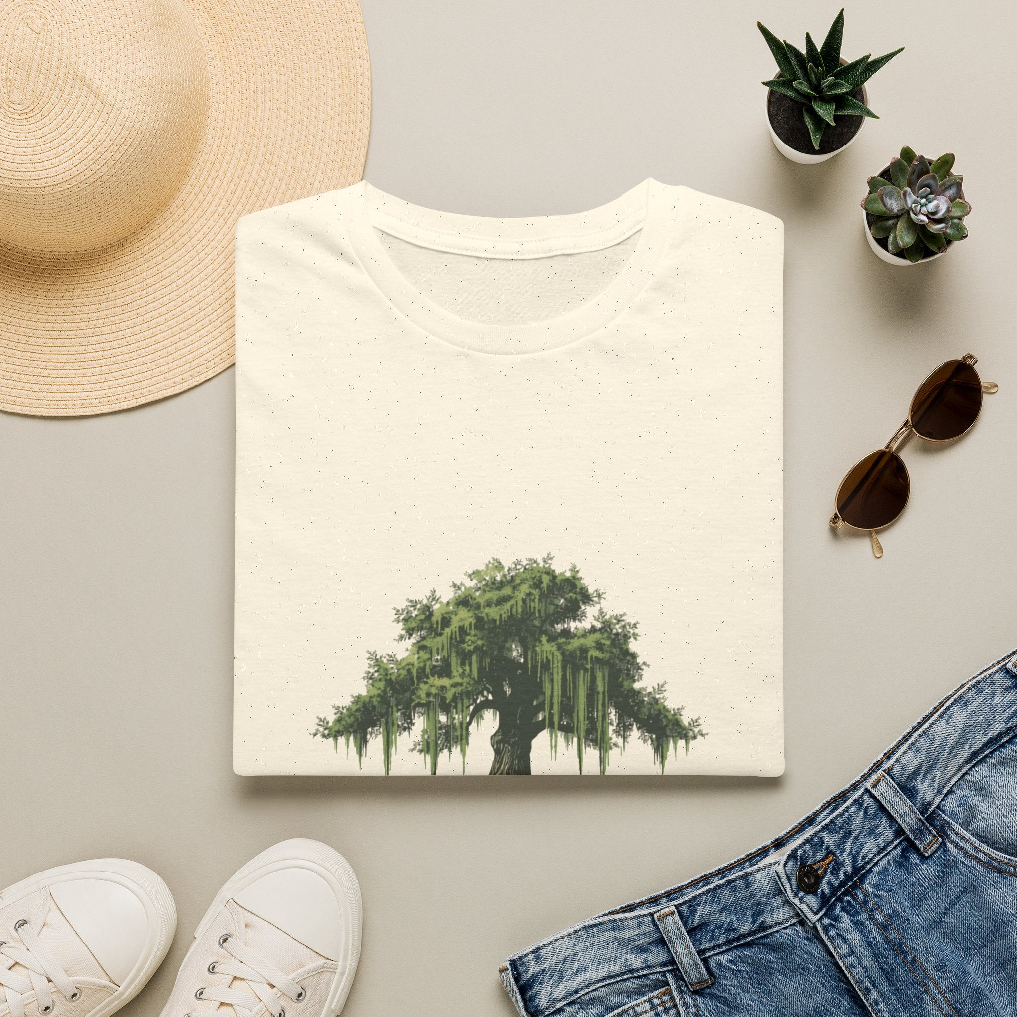 Cypress & Moss Tee — Southern Oak Tree Graphic T-Shirt