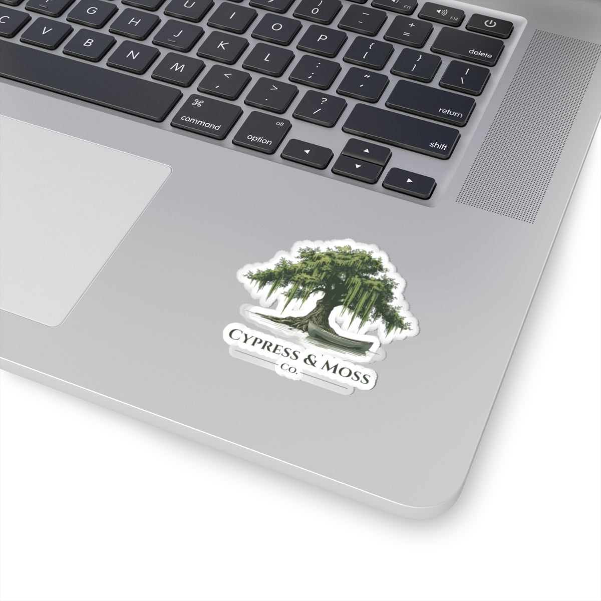 Cypress & Moss Kiss-Cut Sticker — Southern Cypress Tree Logo Decal
