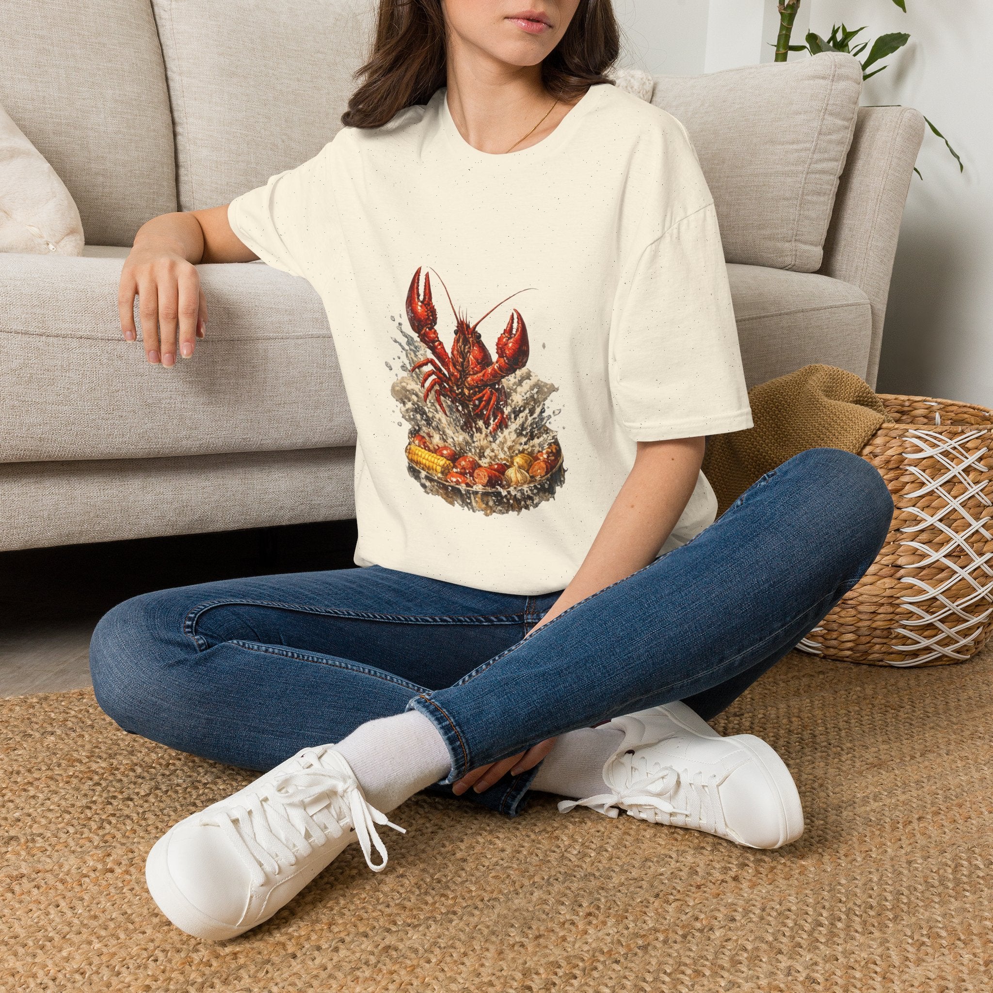 Crawfish Boil T-Shirt — Rustic Seafood Lobster Graphic Tee for Crab & Coastal Lovers